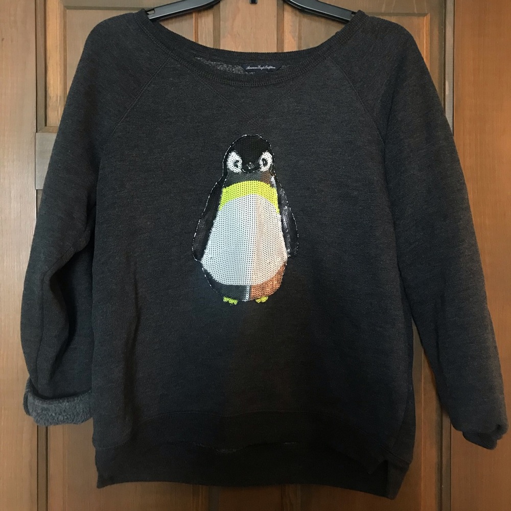 Sequined Penguin sweater